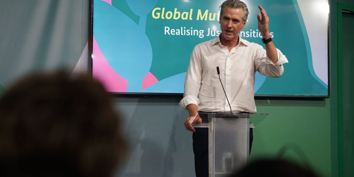 Der demokratische Politiker Gavin Newsom will Hoffnung auf der Weltklimakonferenz verbreiten.