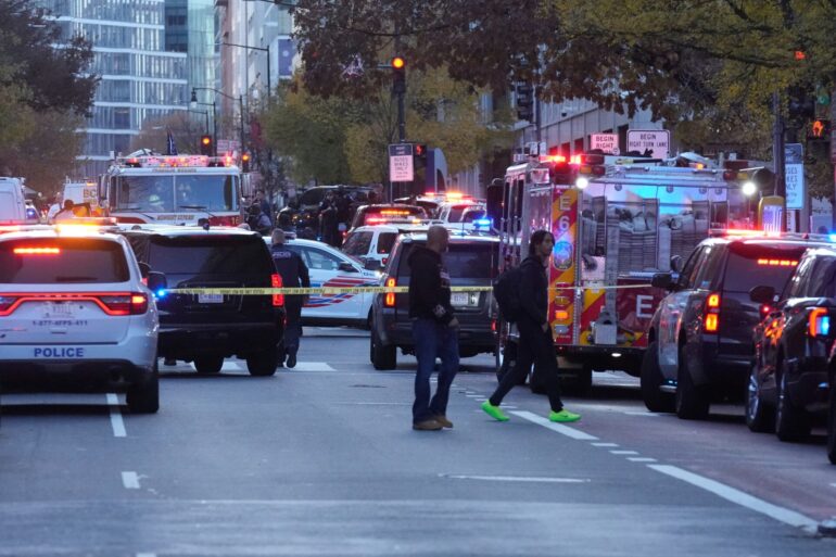 Mitten in der Washingtoner Innenstadt sind am Tag vor Thanksgiving Schüsse gefallen.