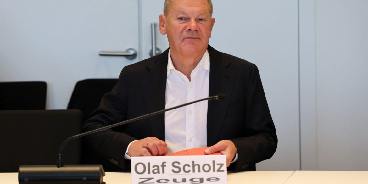 Ex-Kanzler Olaf Scholz (SPD) sagte im Schweriner Untersuchungsausschuss zur Nord Stream 2-Pipeline für russisches Erdgas aus.