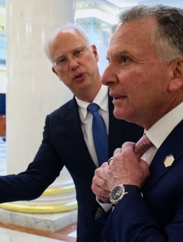 Den US-Sondergesandten Steve Witkoff hat Kirill Dmitrijew hofiert, für den Bundeskanzler Merz hat er nur Spott übrig. (Archivbild)