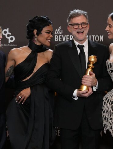 Sara Murphy (l-r), Teyana Taylor, Paul Thomas Anderson und Chase Infiniti von «One Battle After Another».