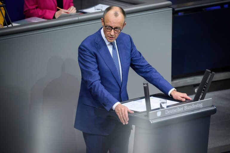 Merz nutzt seine Regierungserklärung für einen deutlichen Appell an die Europäer.