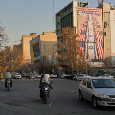 USA und Israel als Feindbild: Straßenszene im Iran.