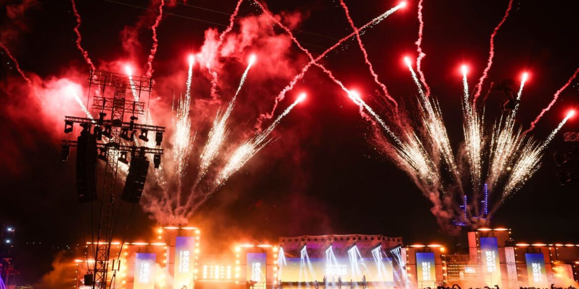 Erstmals fand die ZDF-Silvestershow nicht am Brandenburger Tor, sondern in der Hamburger Hafencity statt.