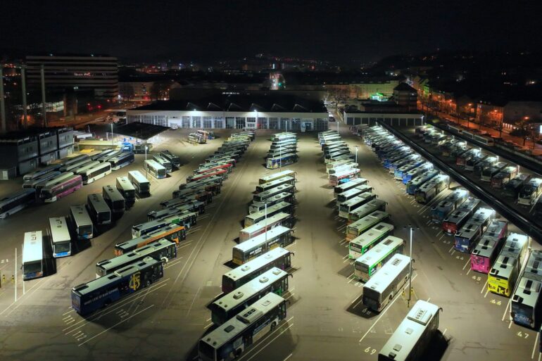 Stillstand auf dem Betriebshof - Warnstreik im Nahverkehr
