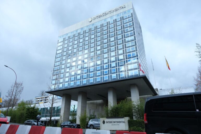 Die Verhandlungen finden in einem Genfer Hotel statt.