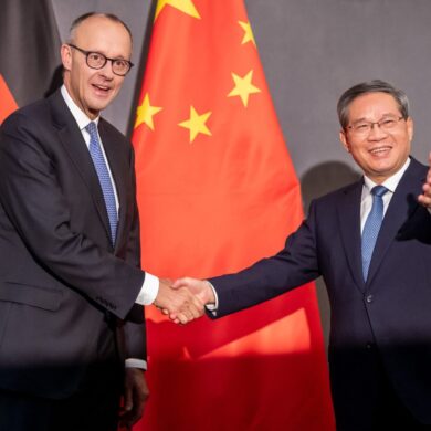 Den chinesischen Ministerpräsidenten Li hat Merz schon getroffen, am Mittwoch steht sein erstes persönliches Gespräch mit Präsident Xi in Peking an. (Archivbild)