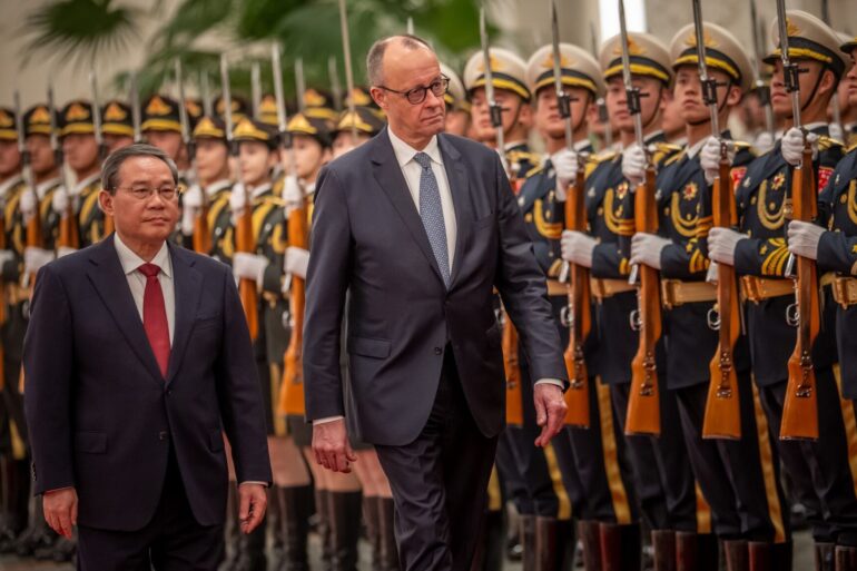 Merz appelliert in Peking an die gemeinsame Verantwortung Europas und Chinas.