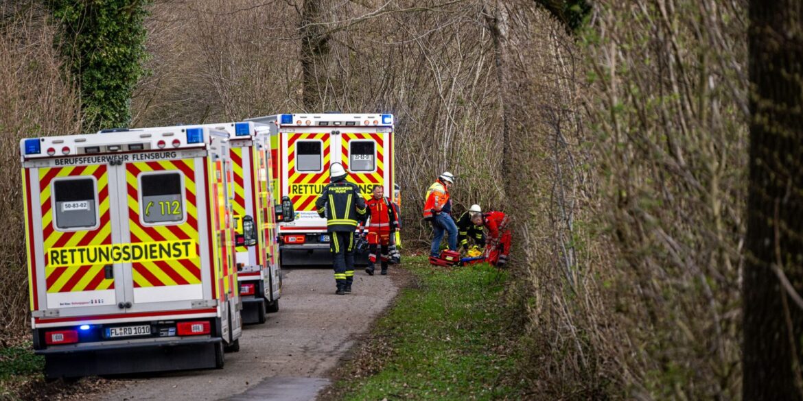Drei Menschen sterben in einem Waldstück südöstlich von Flensburg.