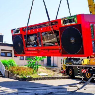 Karlsruhe: Riesiger Ghettoblaster als Eisdiele geplant – extra gebaut und aus China geliefert