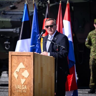 Verteidigungsminister Boris Pistorius in Valga.