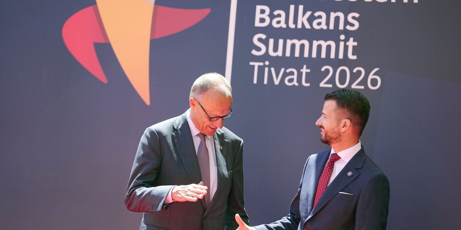 Kanzler Friedrich Merz (CDU) beim Westbalkan-Gipfel in Montenegro.