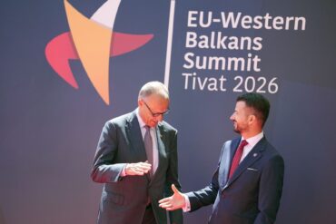 Kanzler Friedrich Merz (CDU) beim Westbalkan-Gipfel in Montenegro.