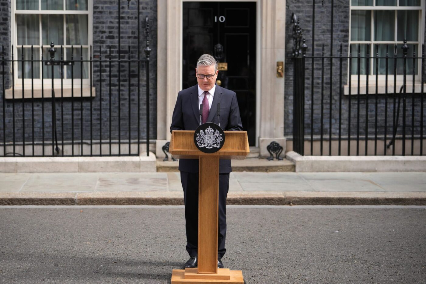 Großbritanniens Premierminister Keir Starmer kündigt seinen Rücktritt an.
