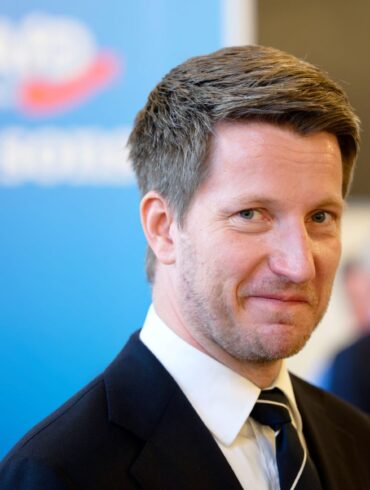 AfD-Landeschef Martin Vincentz während des Landesparteitags in Marl.