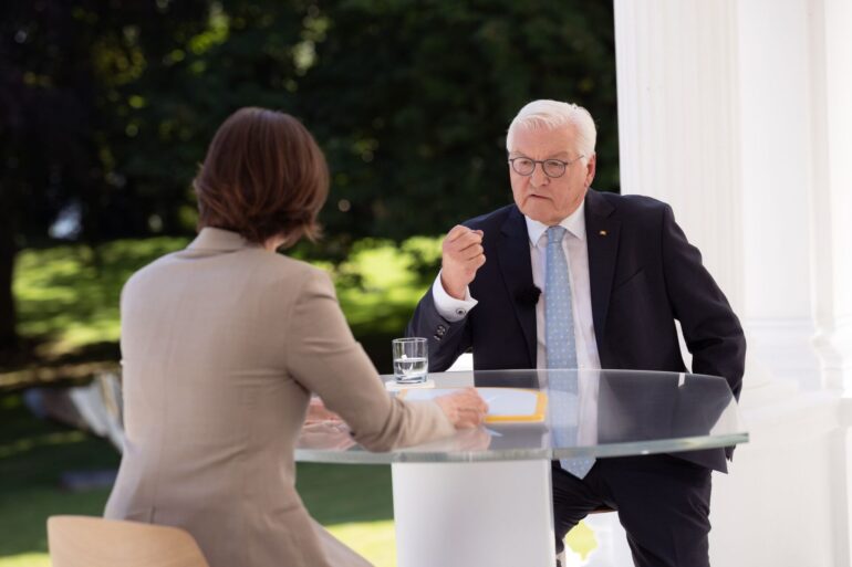 Bundespräsident Frank-Walter Steinmeier im ZDF-Sommerinterview