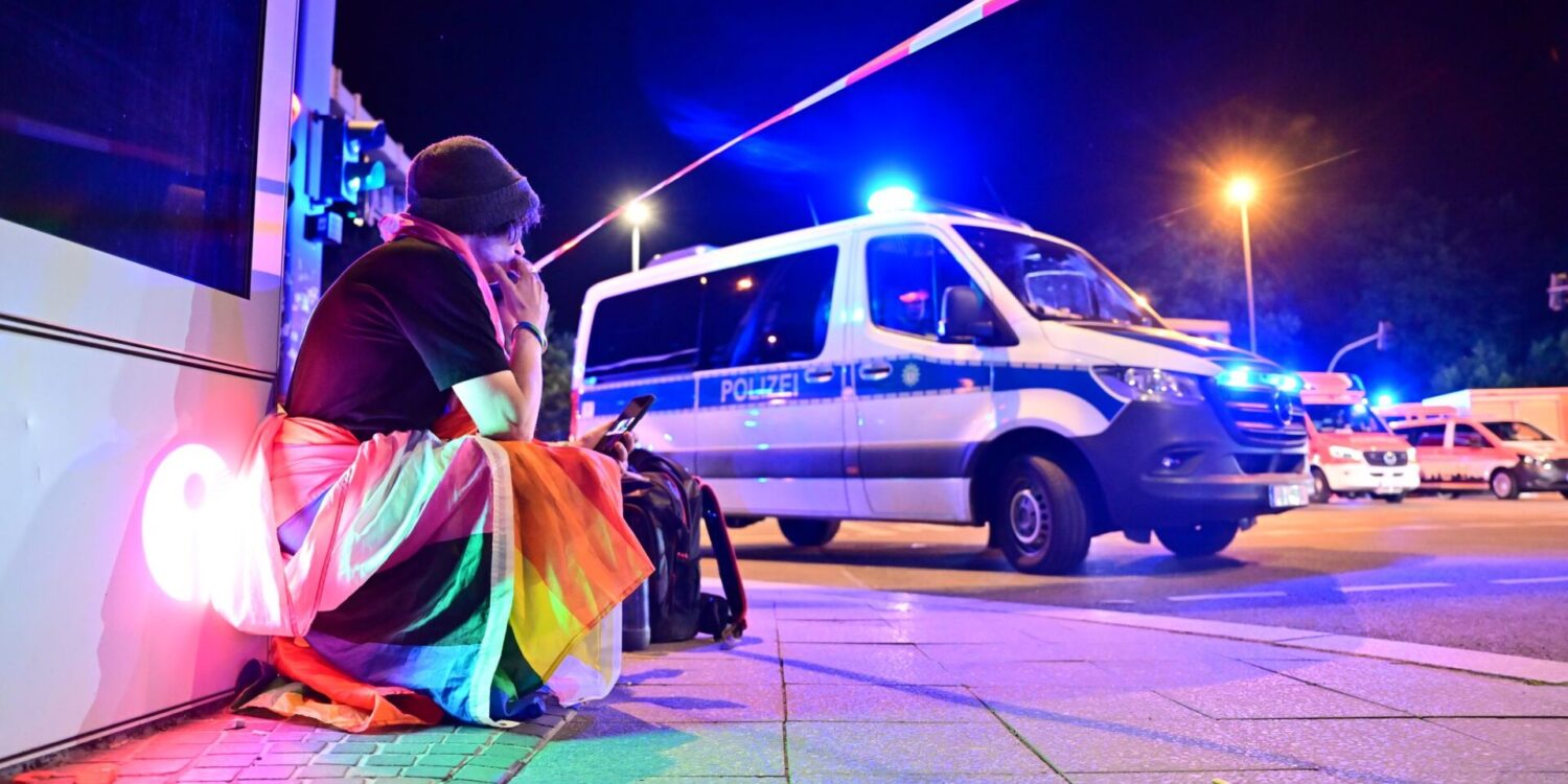 Trauer beim Christopher Street Day in Berlin.