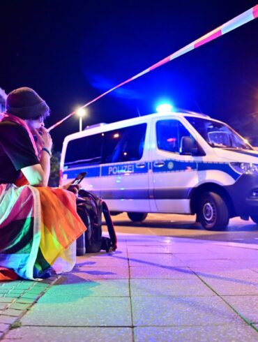 Trauer beim Christopher Street Day in Berlin.