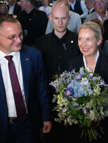 Für Alice Weidel lief die Wiederwahl zur Bundesvorsitzenden etwas besser als für den Co-Vorsitzenden, Tino Chrupalla.