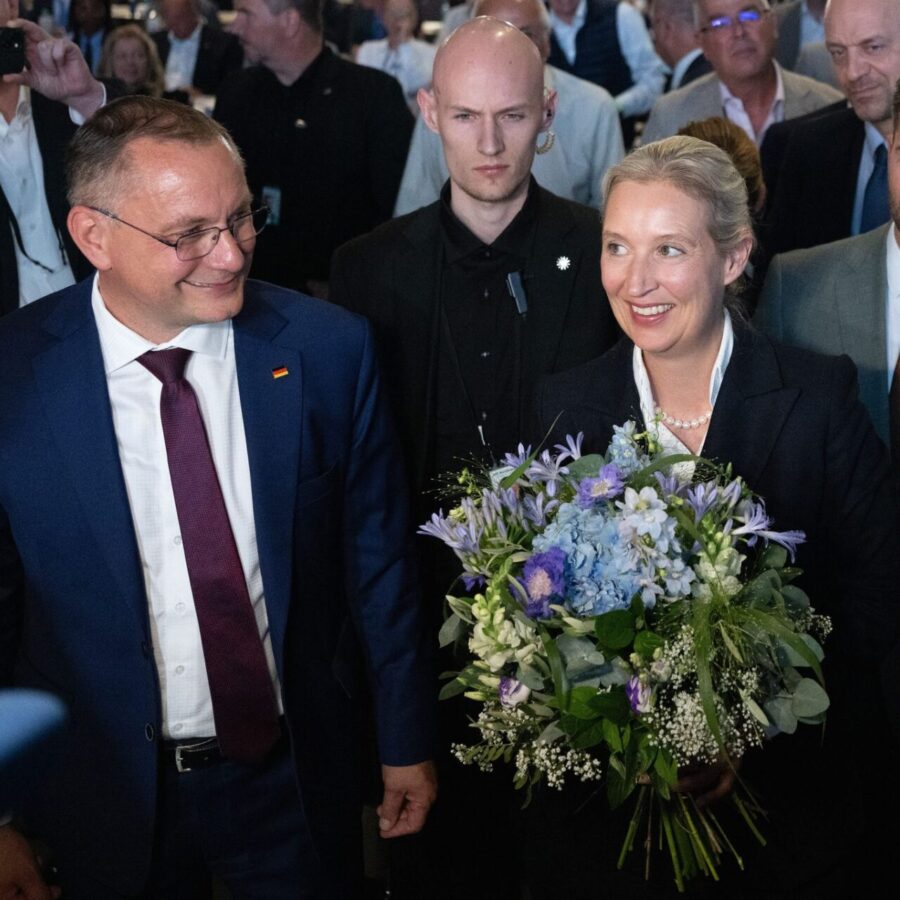 Für Alice Weidel lief die Wiederwahl zur Bundesvorsitzenden etwas besser als für den Co-Vorsitzenden, Tino Chrupalla.
