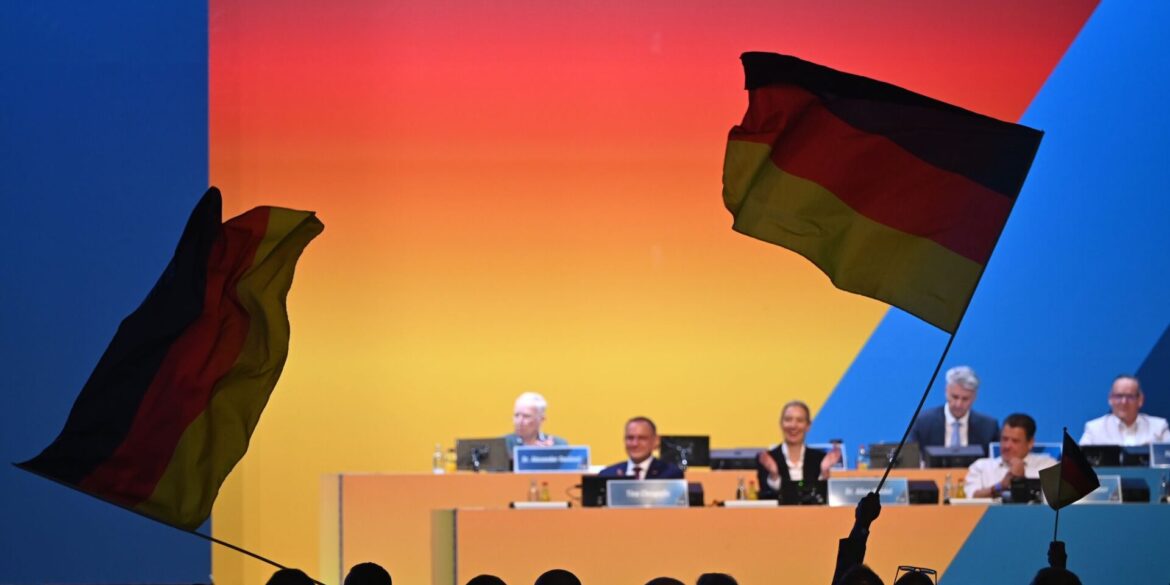 Parteichefin Weidel rief ihre Partei unter großem Jubel dazu auf, «das gesamte Land» in Schwarz-Rot-Gold zu tauchen.