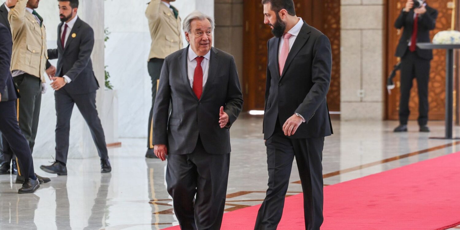 Guterres sagte, es sei eine bewusste Entscheidung gewesen, bis zum Sturz des Assad-Regimes nicht nach Syrien zu reisen.