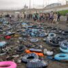 Mit Schwimmreifen über die Grenze