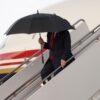 US-Präsident Donald Trump trifft auf der Joint Base Andrews ein.