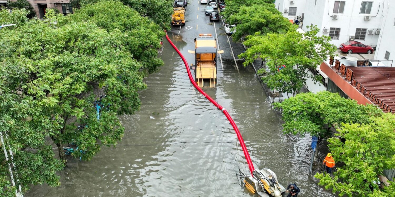 Land unter: Taifun «Bavi" hat im Osten von China für Überschwemmungen gesorgt.
