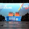 Die AfD tagt in der weiträumig abgesperrten Messe Erfurt.
