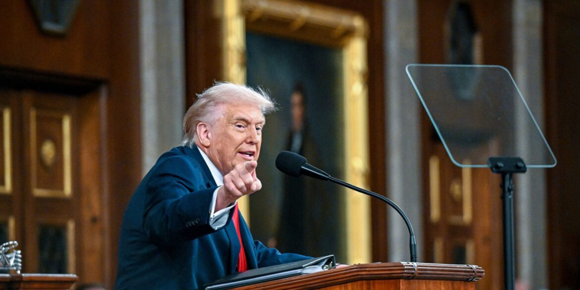 Donald Trumps Rede zur Lage der Nation im Februar gehört zu den Auftritten, an denen sich der Mann hinter seinem Teleprompter bereichert haben soll. (Archivbild)