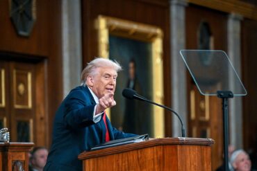 Donald Trumps Rede zur Lage der Nation im Februar gehört zu den Auftritten, an denen sich der Mann hinter seinem Teleprompter bereichert haben soll. (Archivbild)