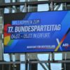 Die AfD trifft sich in der Messe Erfurt.