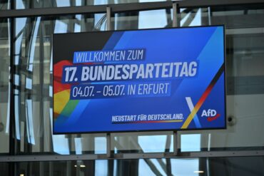 Die AfD trifft sich in der Messe Erfurt.