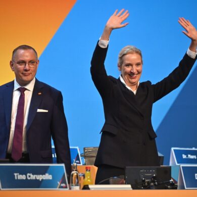Tino Chrupalla und Alice Weidel bilden auch weiterhin das Spitzenduo der AfD.