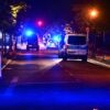 Einsatzkräfte der Polizei sind im Einsatz nach dem Abbruch des Christopher Street Day (CSD).