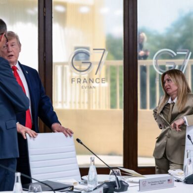 Beim G7-Gipfel in Évian gelang es den Europäern, Trump bei Laune zu halten - beim Nato-Gipfel könnte das schwieriger werden. (Archivbild)
