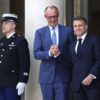 Merz (m.) und Macron (l.) ziehen noch doch an einem Strang. (Archivbild)