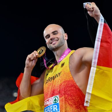 Europameister im letzten Versuch: Julian Weber.
