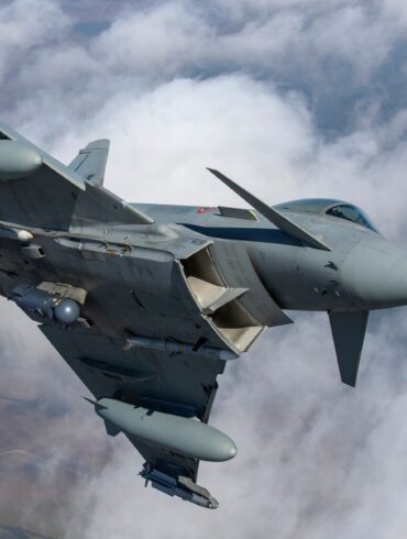 Ein «Eurofighter Typhoon» der italienischen Luftwaffe holte die Drohne vom Himmel. (Archivbild)