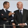Ceferin und Infantino sind die Hauptakteure im FIFA-Machtkampf. (Archivbild)
