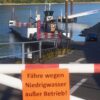 Geschlossener Fährbetrieb am Rhein