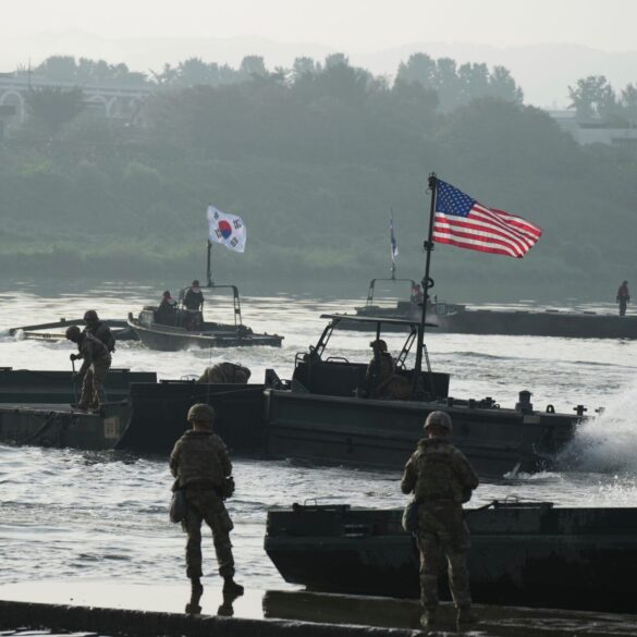 Jedes Jahr führen Streitkräfte Südkoreas und der USA gemeinsame Militärübungen durch. (Archivbild)