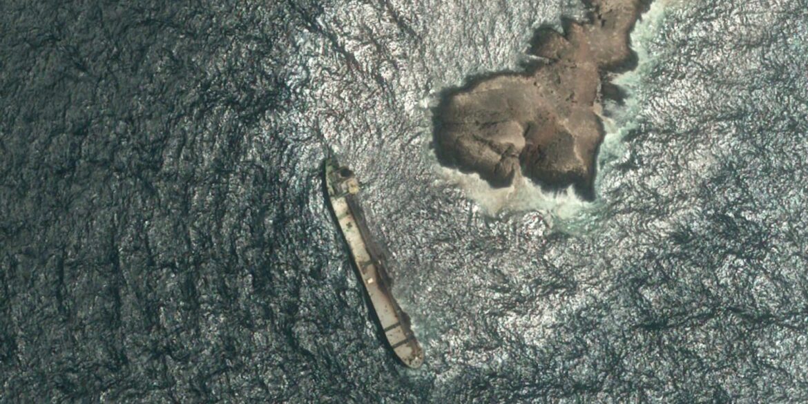 Satellitenbilder zeigen das Ausmaß der Verschmutzung durch den Tanker «Caroline Bezengi».