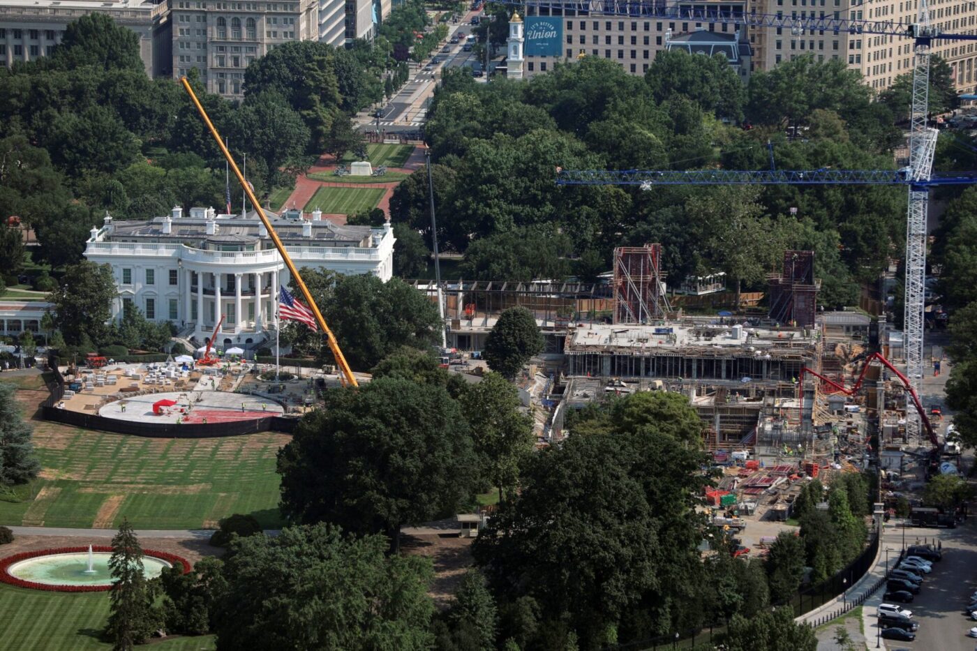 Trump erhofft sich grünes Licht vom Supreme Court für den Bau seines Prestigeprojektes. (Archivbild)