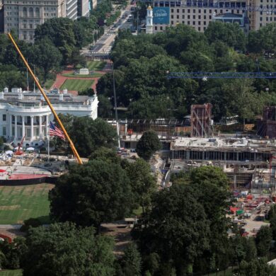 Trump erhofft sich grünes Licht vom Supreme Court für den Bau seines Prestigeprojektes. (Archivbild)