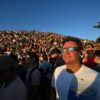 Großer Andrang herrschte auch in Deutschland, um die partielle Sonnenfinsternis zu beobachten - wie hier im Münchner Olympiapark.