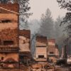 Spokane  im US-Bundesstaat Washington nach dem Waldbrand: Nur Schornsteine stehen noch