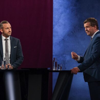 AfD-Spitzenkandidat Ulrich Siegmund und CDU-Spitzenkandidat Sven Schulze stehen sich noch bei mehreren Duellen gegenüber. (Archivbild)
