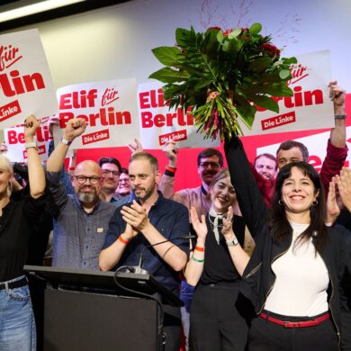 Linke-Spitzenkandidatin Elif Eralp will nach dem Wahlsieg ins Rote Rathaus.